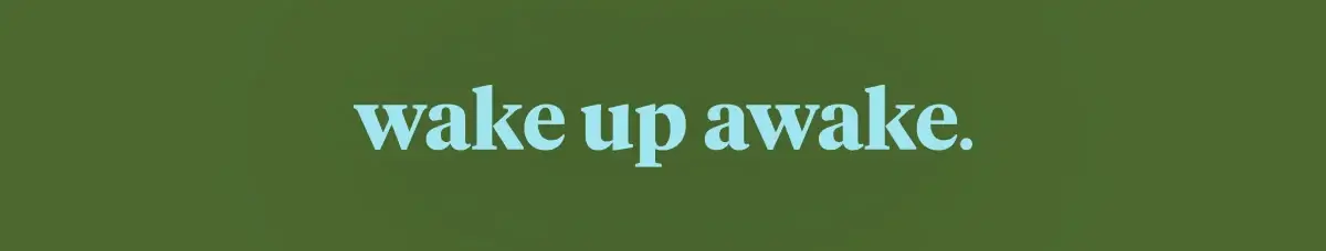 wake up awake.