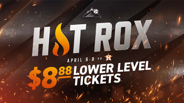 Get in on the Rockies' Hot Rox Ticket Deal today, April 1 only. Score lower-level tickets for just $8.88.