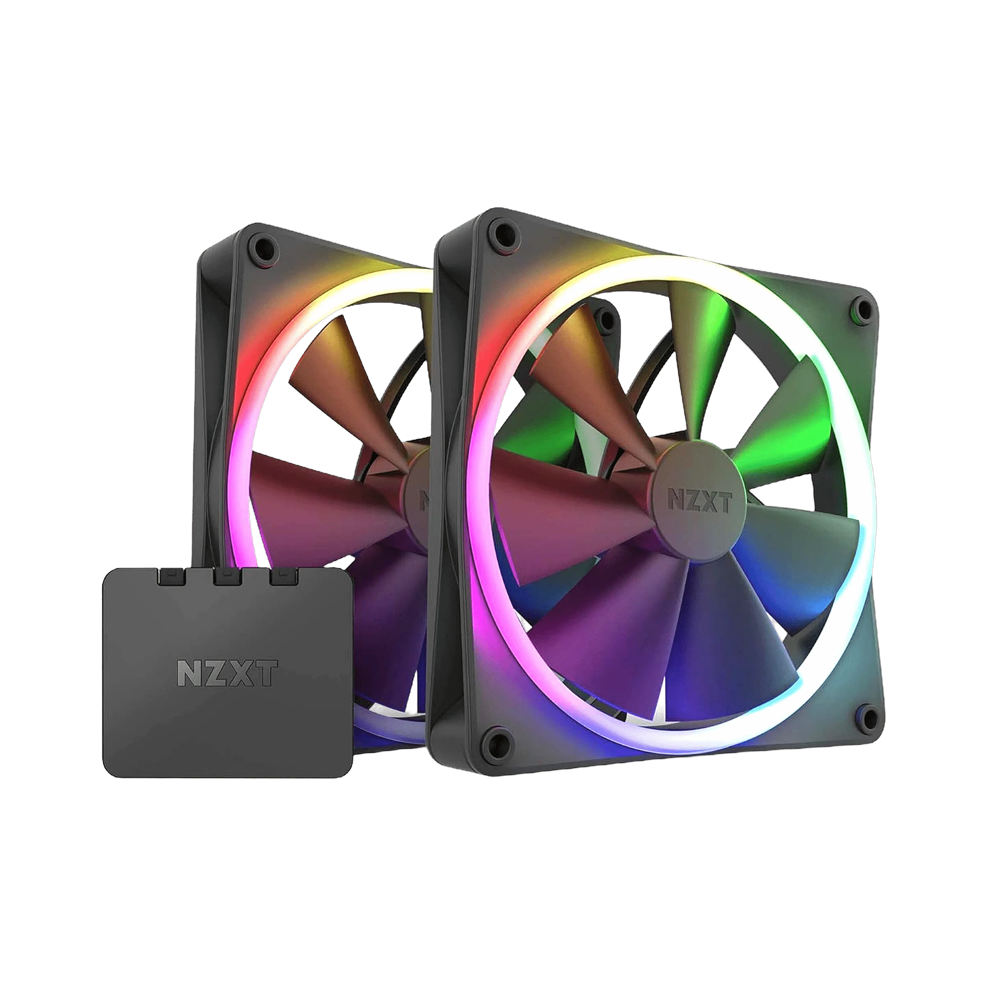 NZXT F140 RGB 140mm Twin Fan Pack w/ RGB Controller - Black