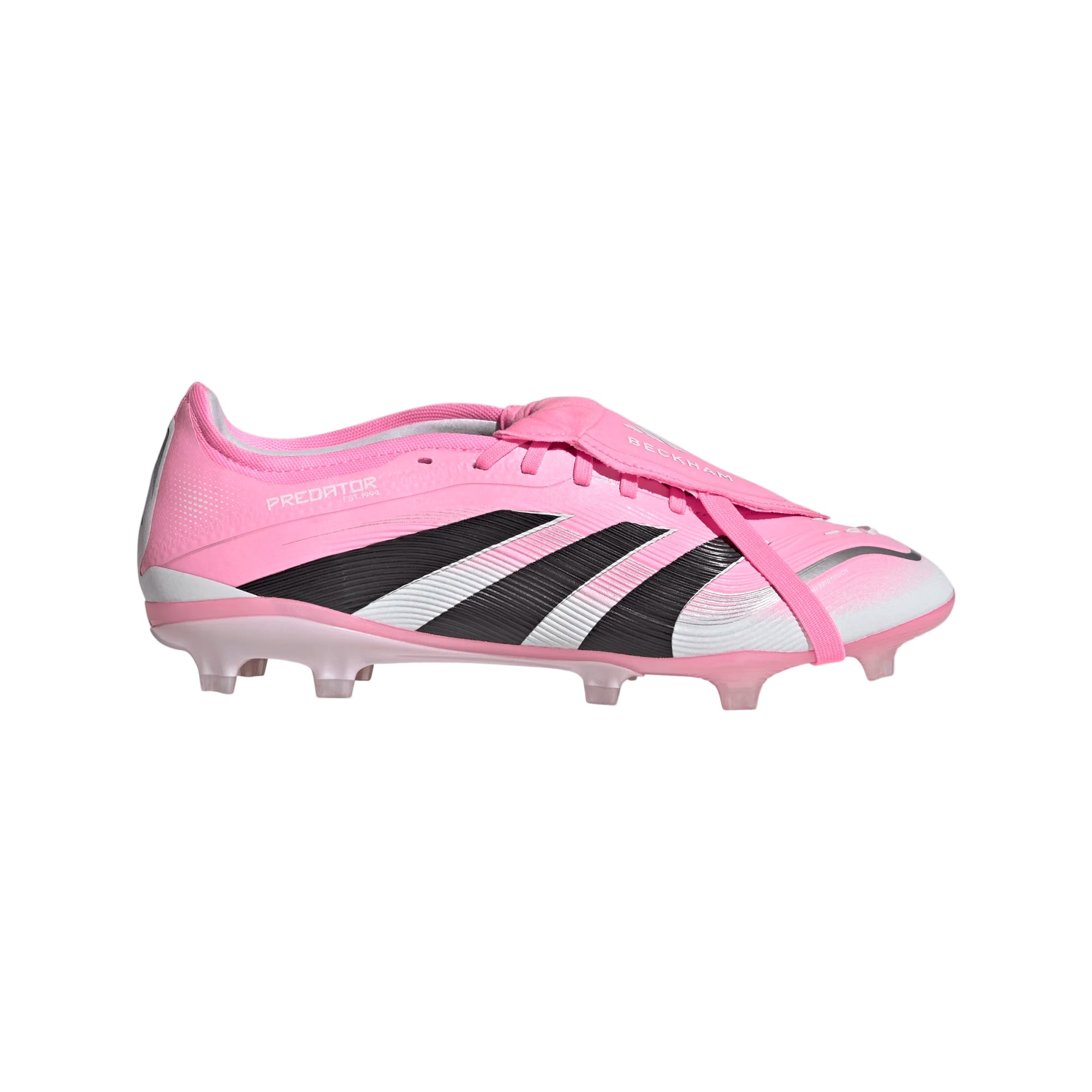 Image of Adidas Predator Pro Fold Over Tongue FG "Beckham" Beam Pink / Core Black / Cloud White