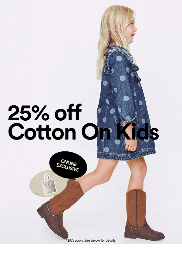 25% off Cotton On Kids