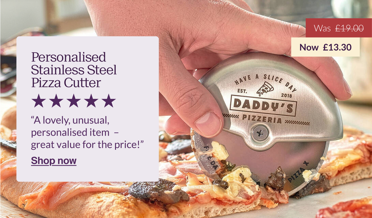 Personalised Stainless Steel Pizza Cutter