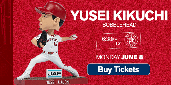 Yusei Kikuchi Bobblehead, Courtesy of JAE, Japan Aviation Electronics Industry, Ltd. - Monday, June 8, 6:38pm vs. Houston Astros - Buy Tickets