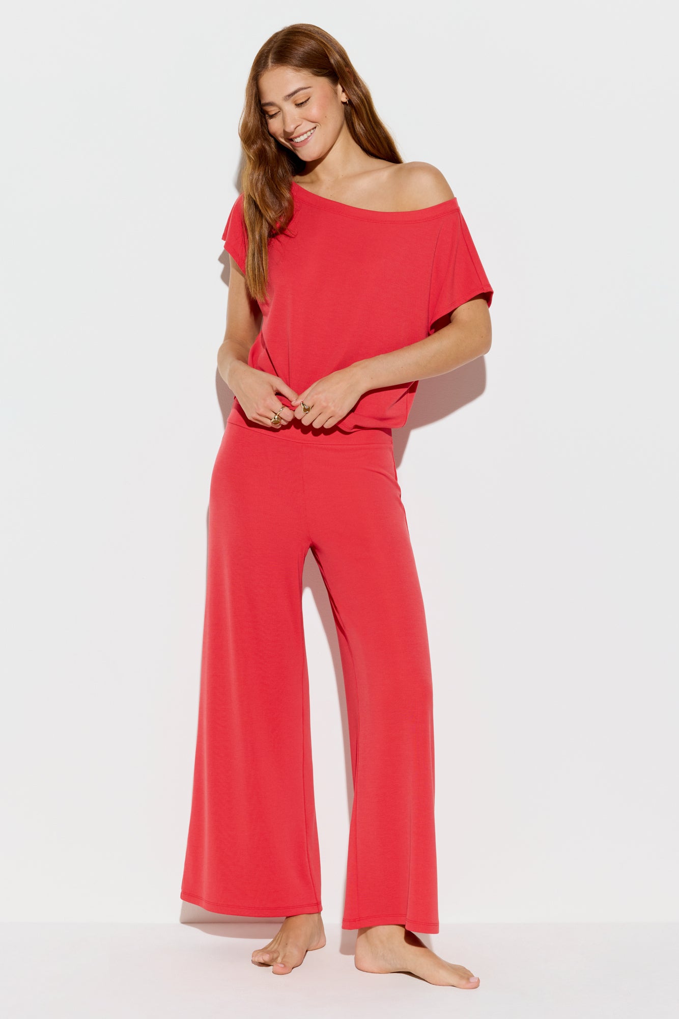 Image of Zen Rib Journey Wide Leg Pant