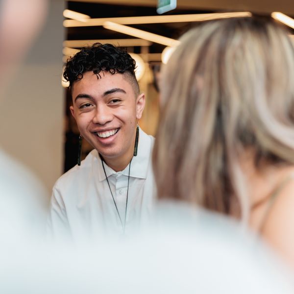 Student smiling