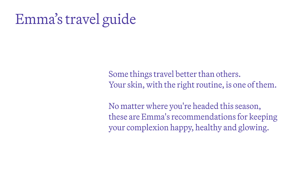 Emma's travel guide