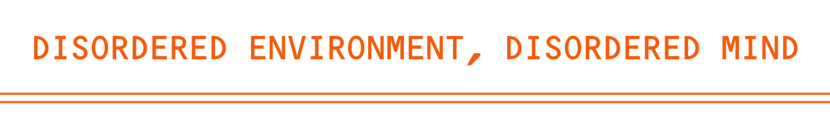 Disordered Environment, Disordered Mind