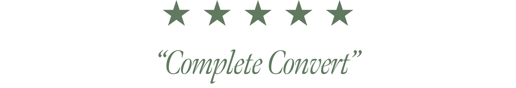 5-star rating “Complete Convert”