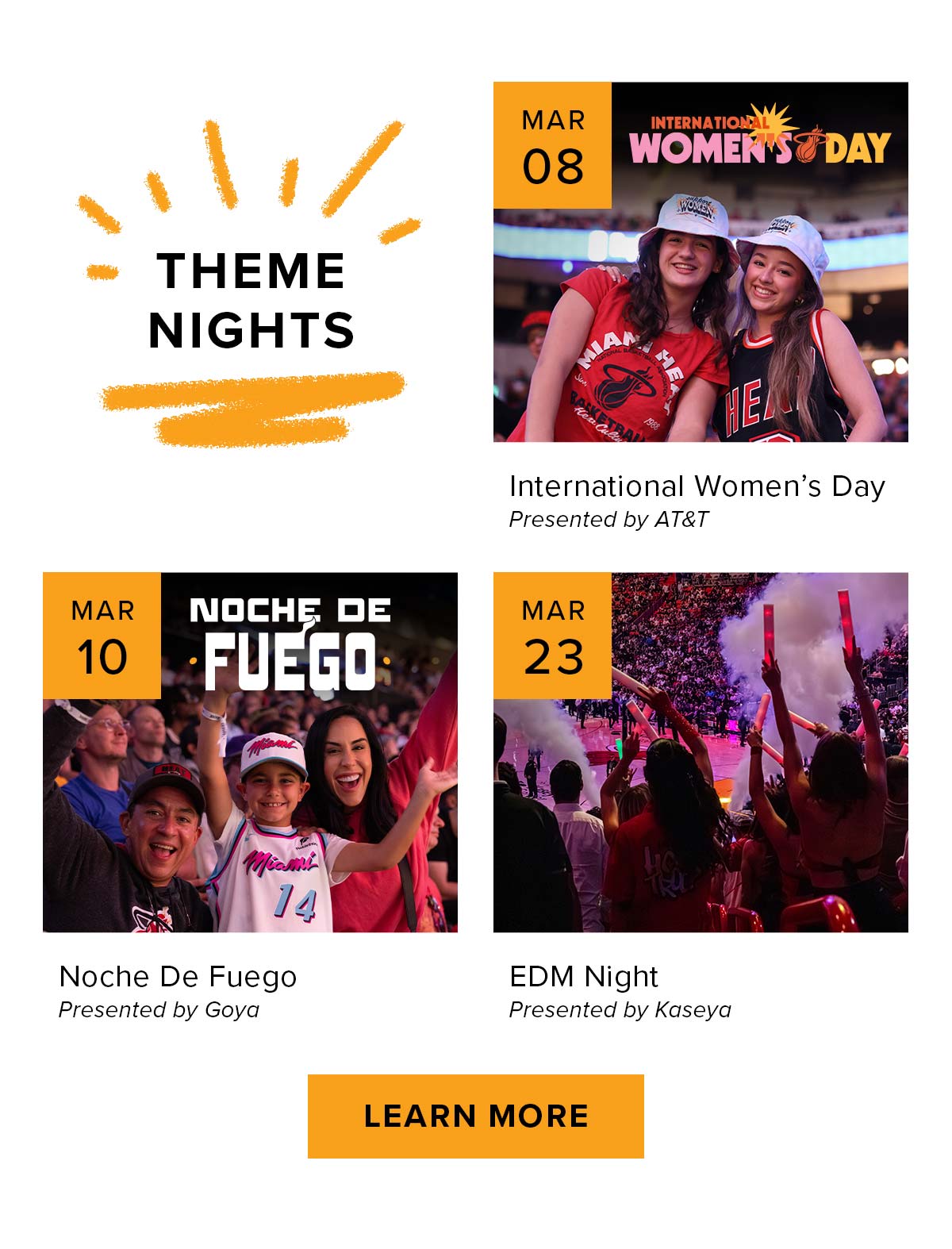 Upcoming Theme Nights