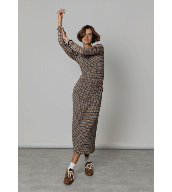 The Mesh Gather Detail Dress