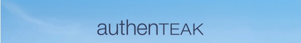 Authenteak company logo. Image Text: AuthenTEAK
