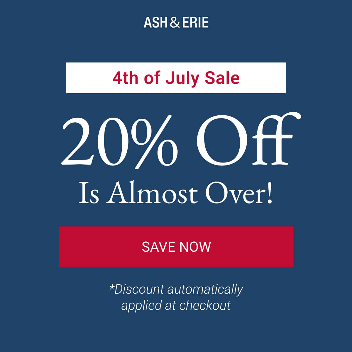 20% Off Is Almost Over!