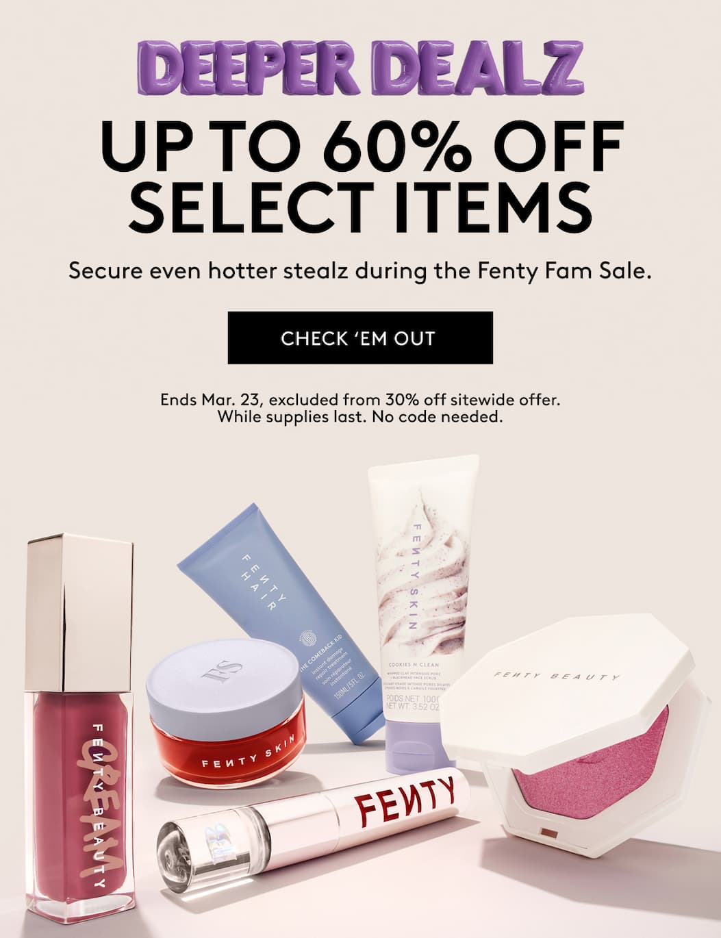 UP TO 60% OFF SELECT ITEMS