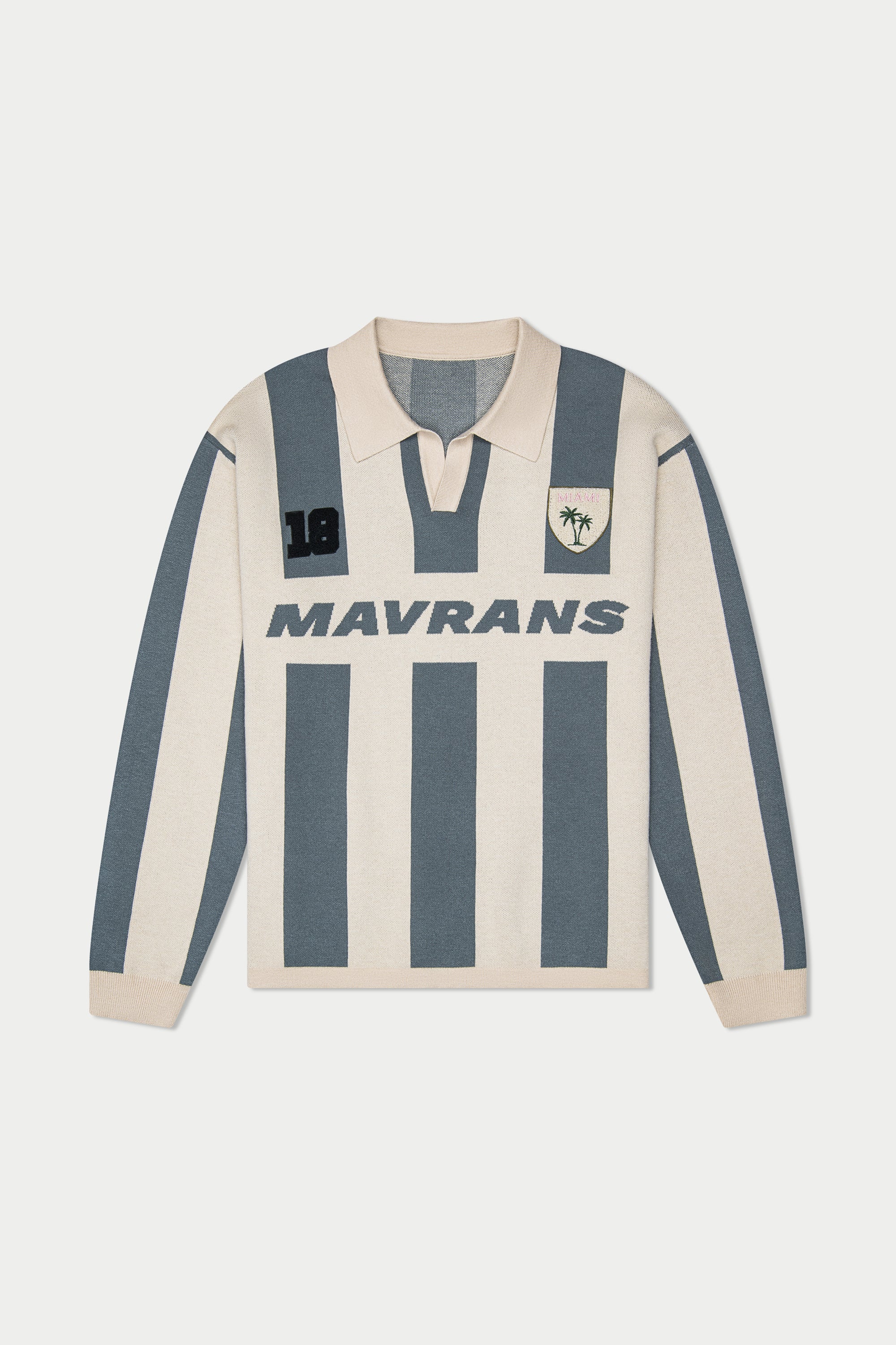 Image of Long Sleeve Rayas Soccer Jersey Polo
