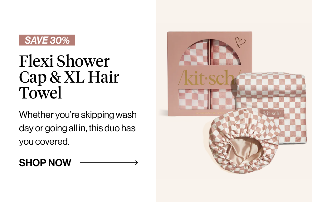 Flexi Shower Cap & XL Hair Towel. Whether you’re skipping wash day or going all in, this duo has you covered.