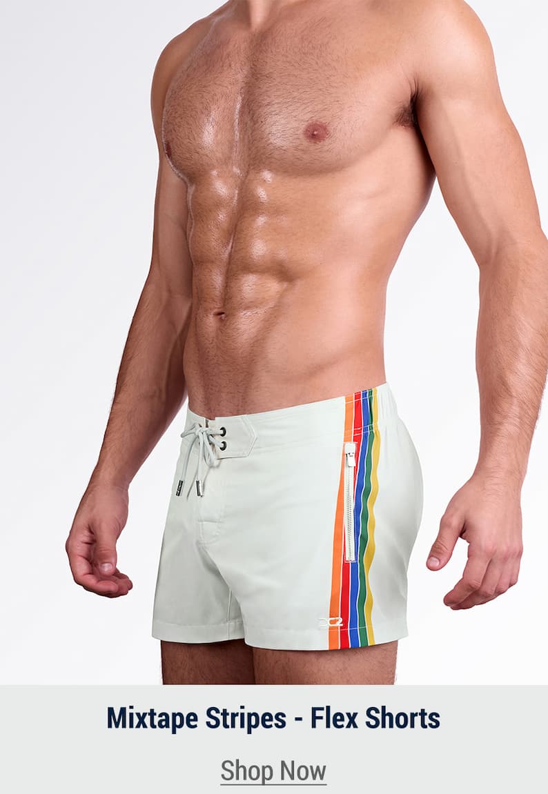 MIXTAPE STRIPES - Flex Shorts