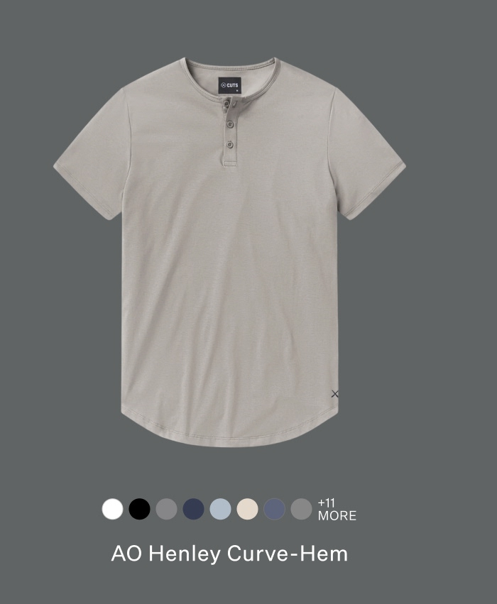 AO Henley Curve-Hem