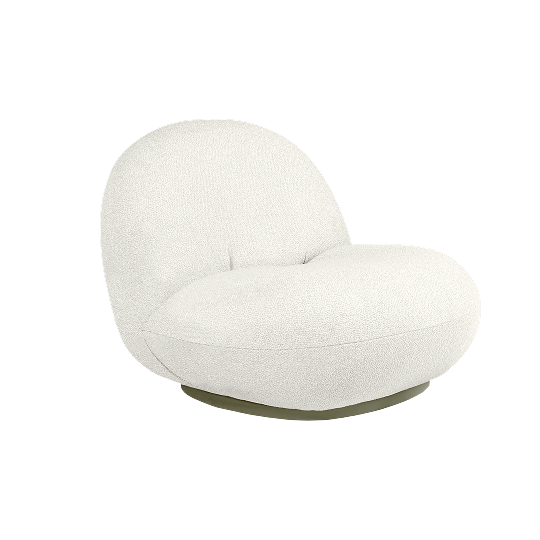 Pacha Returning Swivel Upholstered Lounge Chair by Pierre Paulin RDI for GUBI