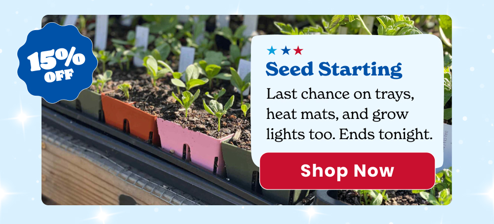 Trays, heat mats, grow lights, humidity domes. Everything you need to get fall seedlings going.