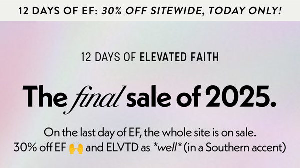 30% OFF SITEWIDE, TODAY ONLY!