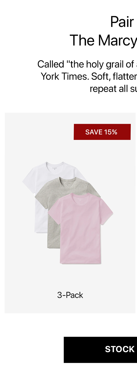 Fitted V-Neck Marcy Tee 3-pack
