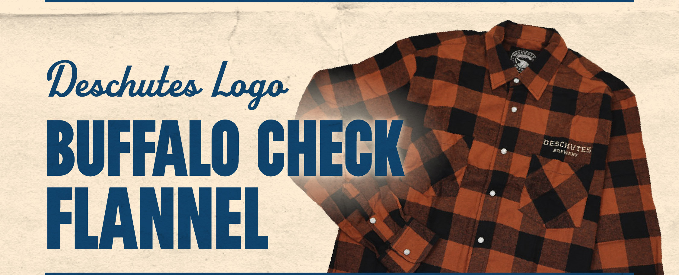 Deschutes logo buffalo check flannel