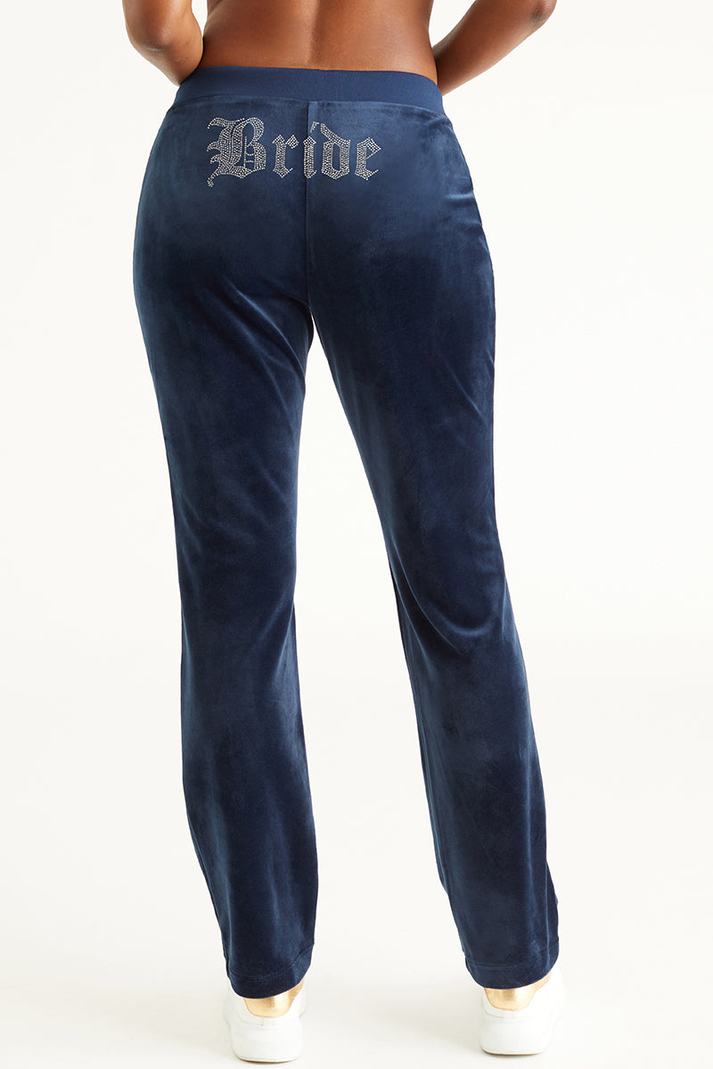 Image of Bride Customizable Big Bling Velour Track Pants