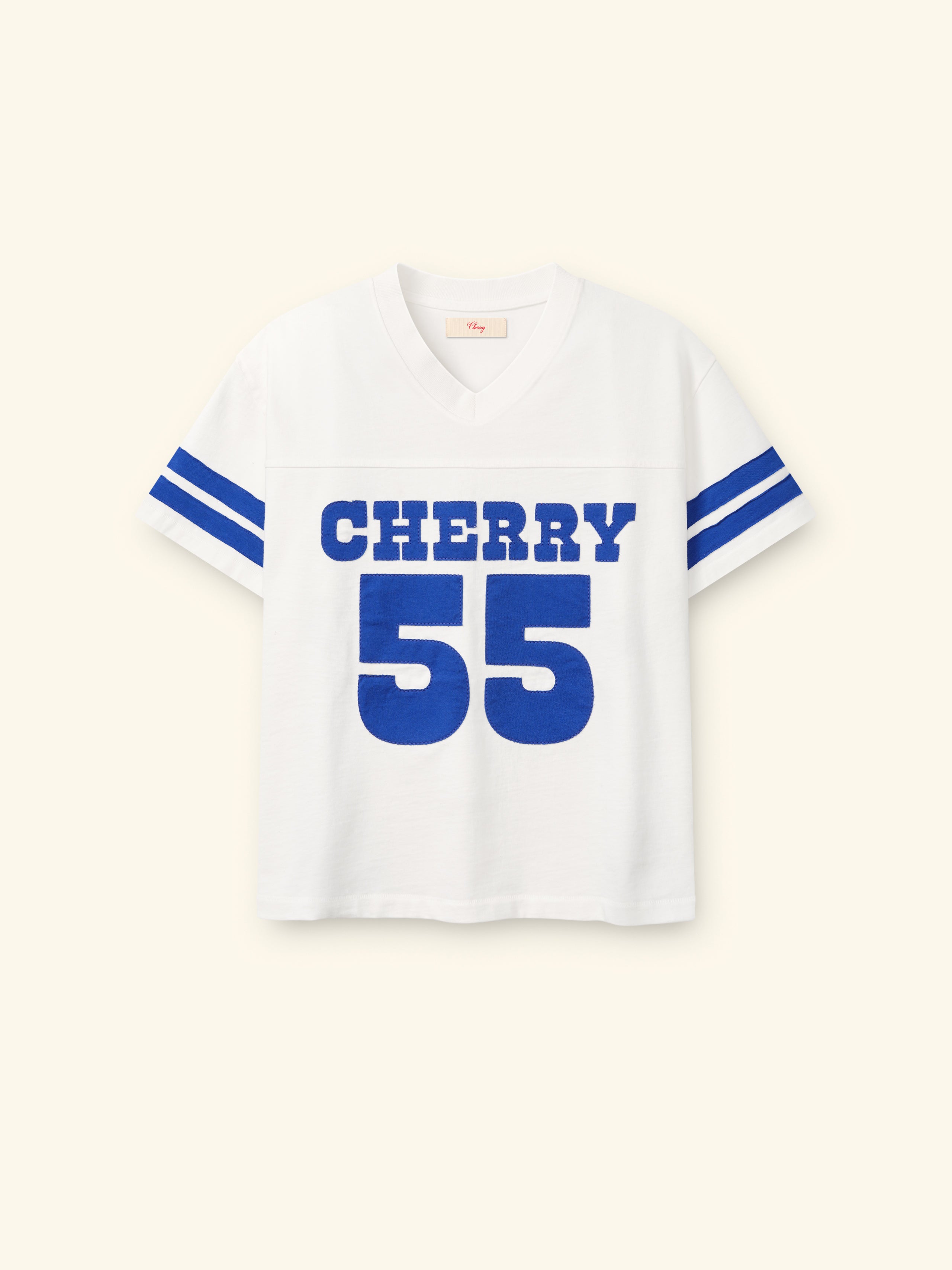 Image of Appliqué Football Jersey (Vintage White)