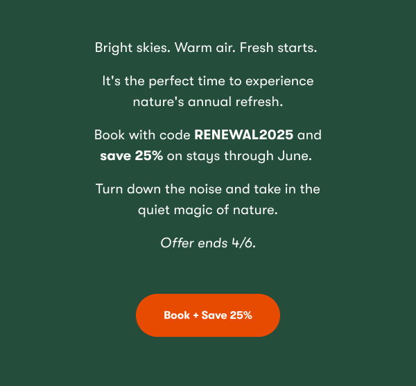 Bright skies. Warm air. Fresh starts.