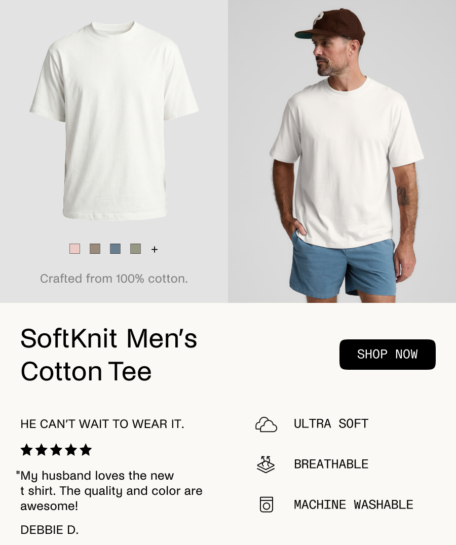 SoftKnit Men's Cotton Tee