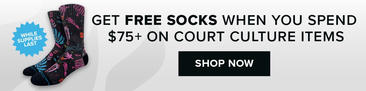 Get FREE Socks When You Spend $75+ on Court Culture Items | Shop Now