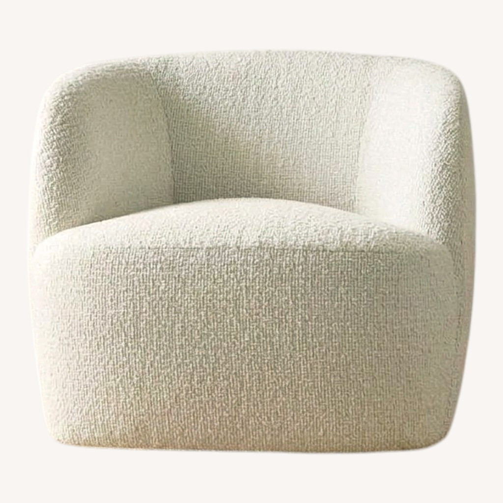 Image of CB2 Natural Boucle Gwenyth Chair