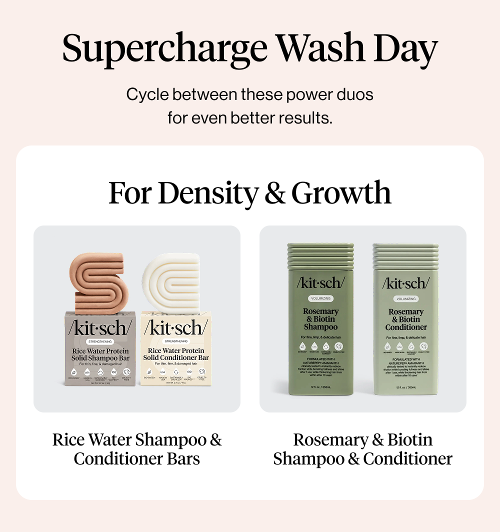 Supercharge Wash Day. Cycle between these power duos for even better results. For Density & Growth