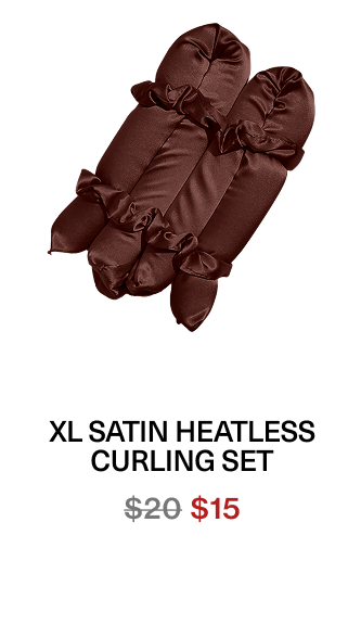 XL Satin Heatless Curling Set – Chocolate