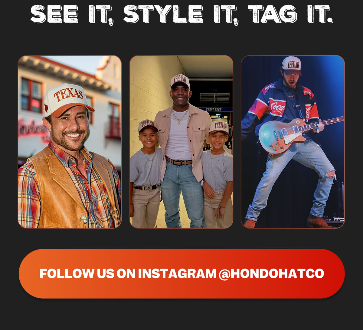 &nbsp;See It, Style It, Tag It. | Follow us on Instagram @hondohatco