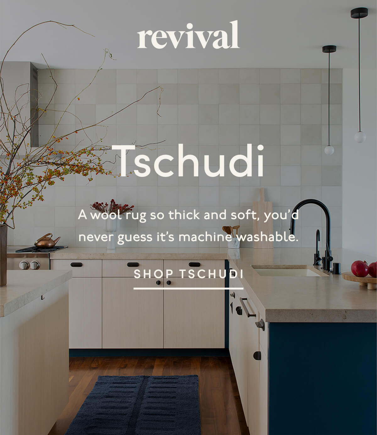 Revival | TSCHUDI | A wool rug so thick and soft, you’d never guess it’s machine washable. | SHOP TSCHUDI