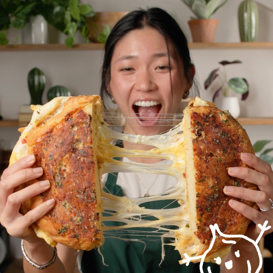 100-Garlic Clove Grilled Cheese