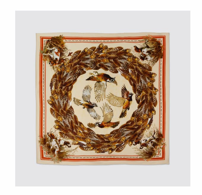 Flush Of Quail Silk Scarf
