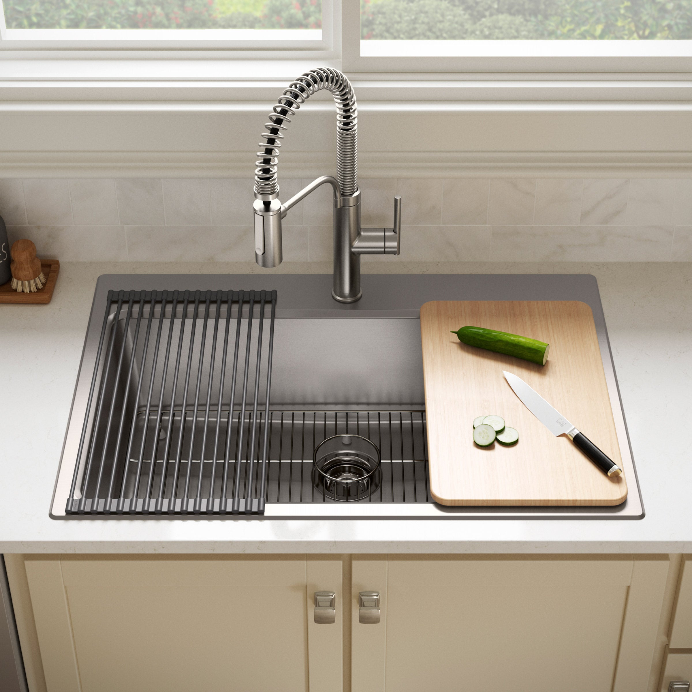 Kohler Provo 33-inch Dual Mount Single-bowl Workstation Kitchen Sink Kit