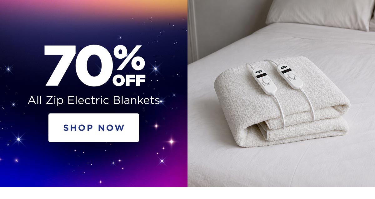 70% Off All Zip Electric Blankets
