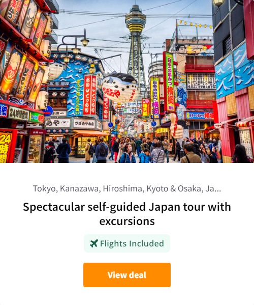 Spectacular self-guided Japan tour with excursions
