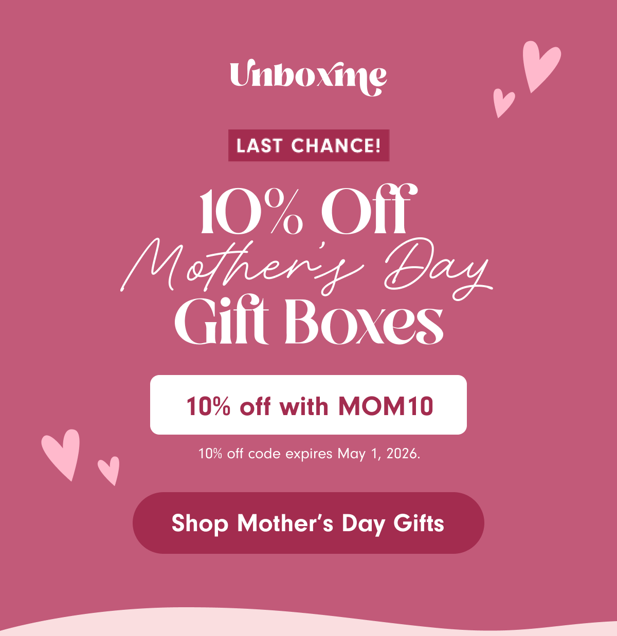10% off mother's day gift boxes
