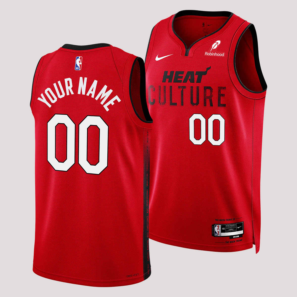 Personalized Nike HEAT Culture: Blood Red Swingman Jersey