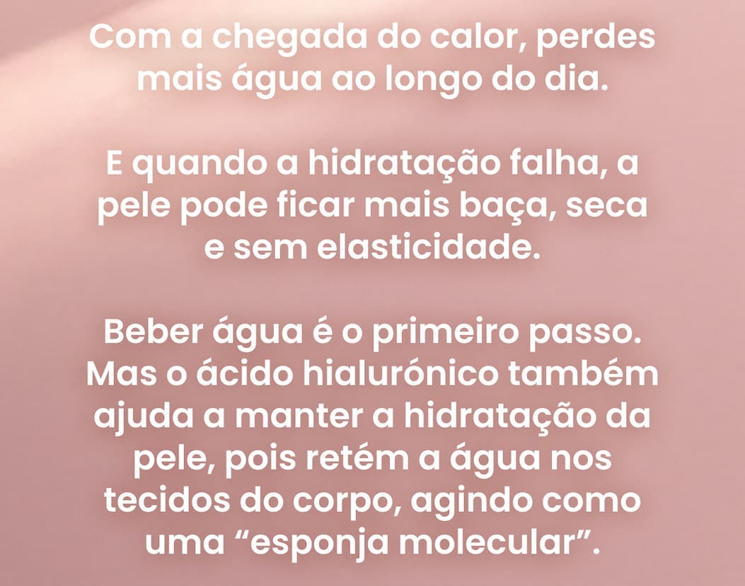 Com a chegada do calor, perdes mais água ao longo do dia