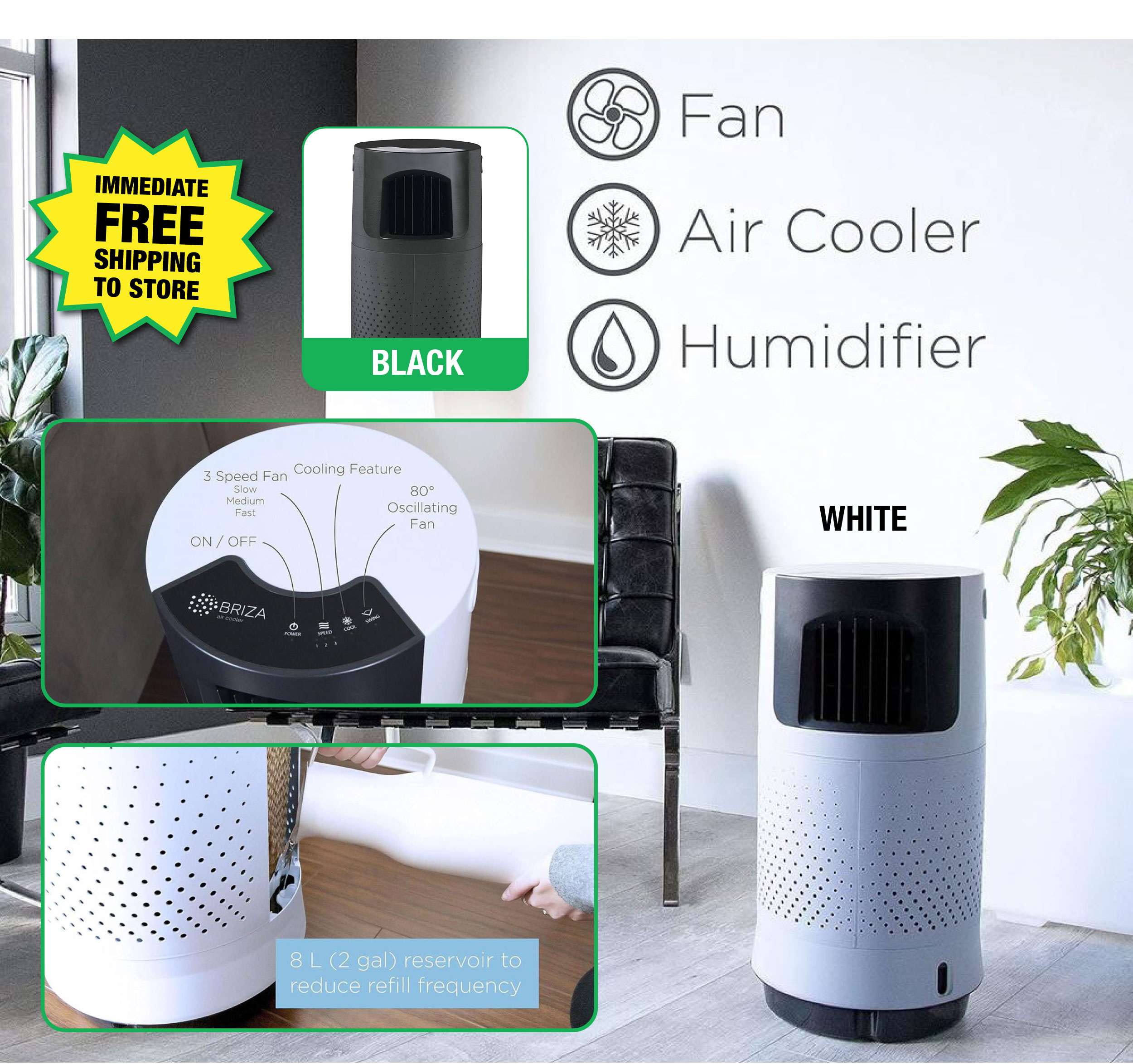 Briza® Air Cooler - ONLY $49.99 After Rebate*!