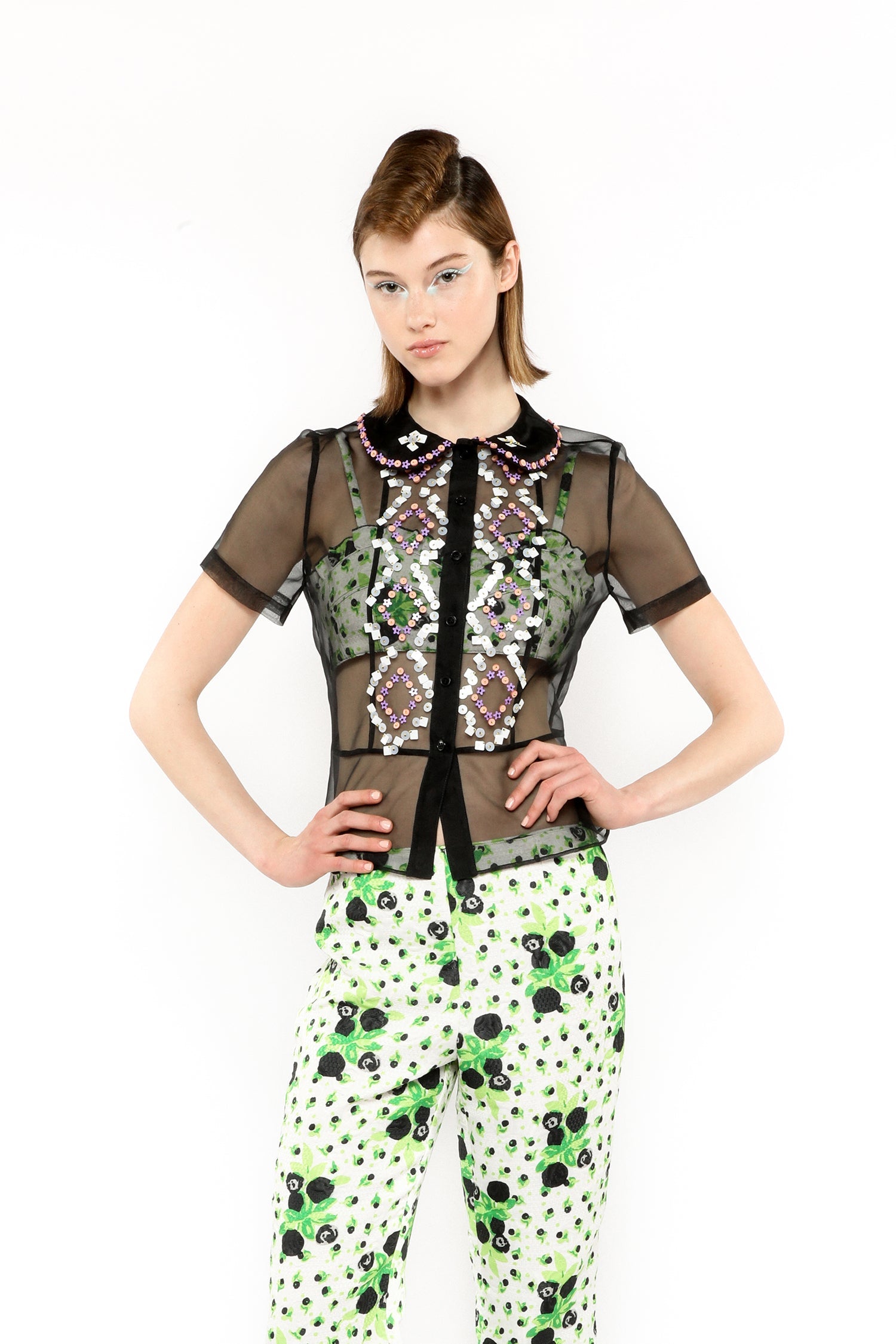 Image of Twinkle Beaded Organza Blouse