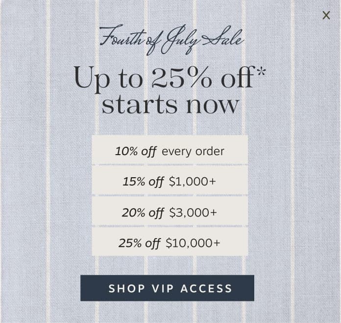 Fourth of July Sale:U p to 25% off starts now*