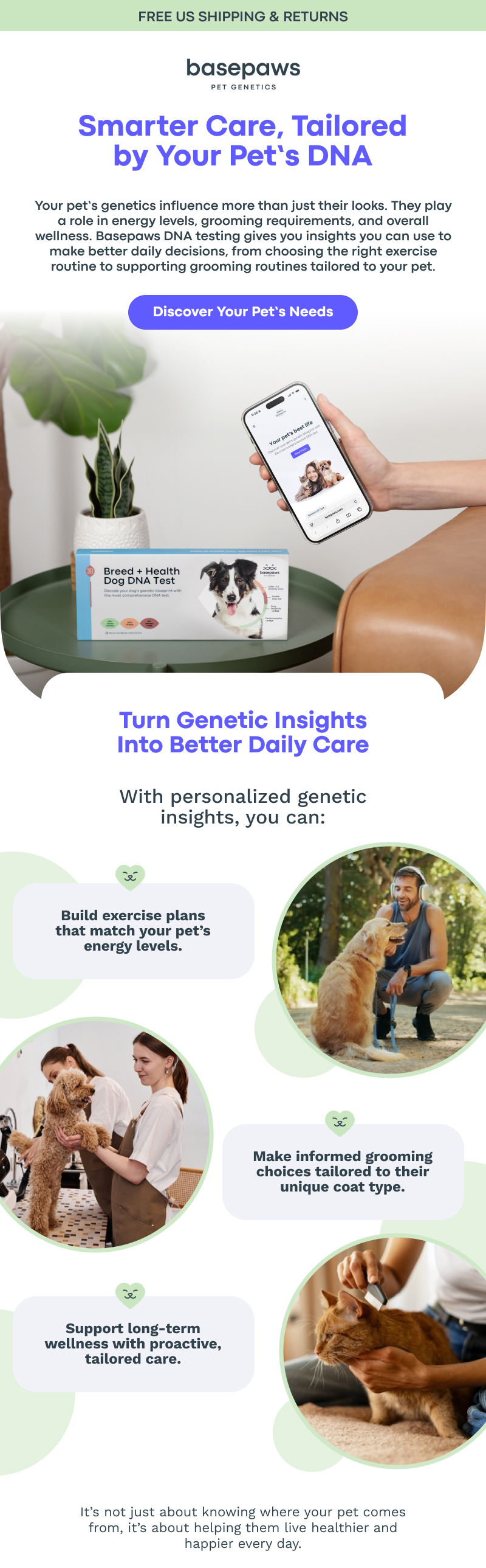 Smarter Care, Tailored by Your Pet's DNA - Discover Your Pet's Needs
