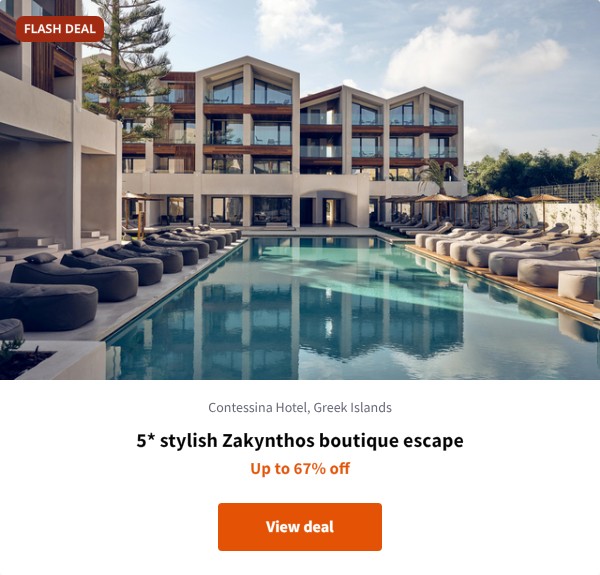 5* stylish Zakynthos boutique escape