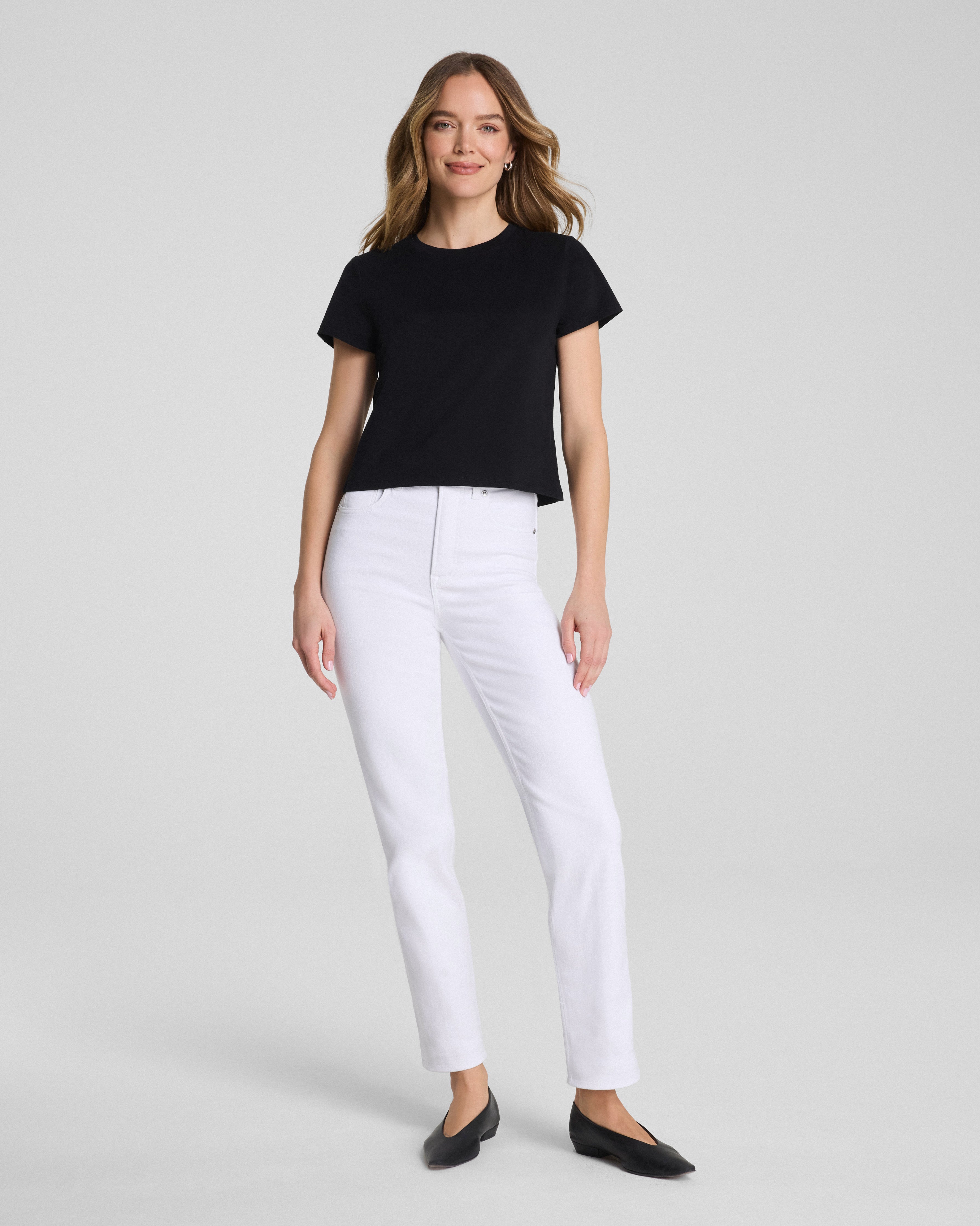 Image of Spanx Women's SPANXshape® Authentic 360 90s Straight Leg Jeans, Classic White